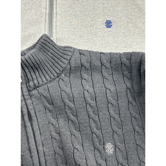 Izod Men’s Sweater Lot 3XLT Gray Black Pullover Knit Stretch 1/4 Zip Big & Tall - Picture 8 of 10